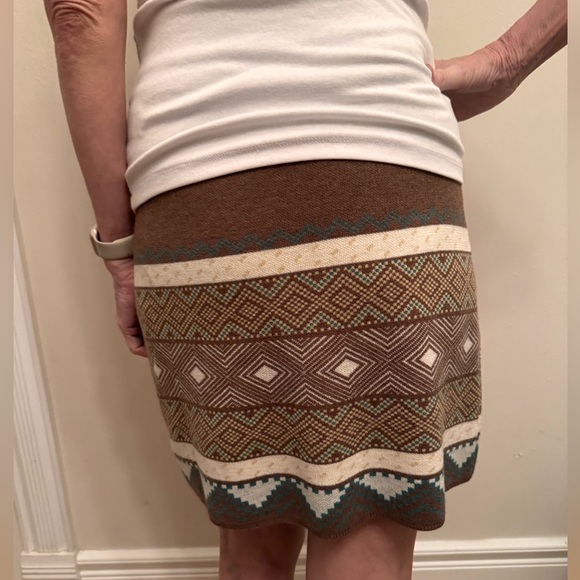 AVENTURA Skirt Knit Merino Wool Pull On Stretchy Pattern Skirt Women Sz XS - Picture 2 of 5